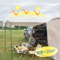 SUV Tailgate Tent Outdoor Car Rear Extension Tent for Camping and Travel, Multi-person, Rainproof and Sunscreen