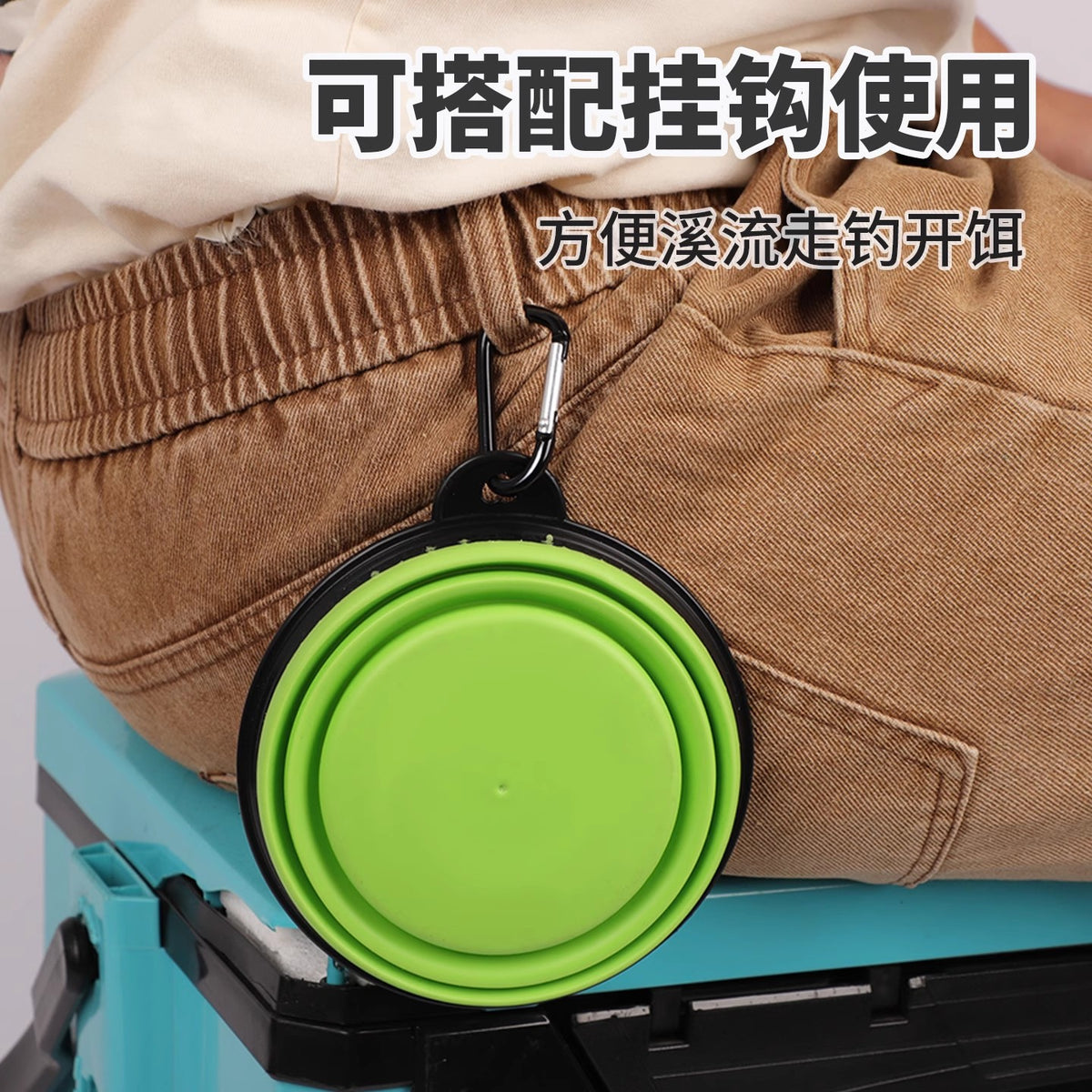 Mini Foldable Fishing Bait Bowl for Stream Fishing