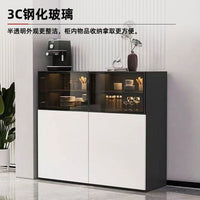 Solid Wood Sideboard Cabinet Modern Minimalist Luxury Wine Cabinet Storage for Living Room Dining Room