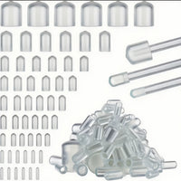 Clear Vinyl Round End Caps for Screws Bolts Steel Tubes Furniture Legs