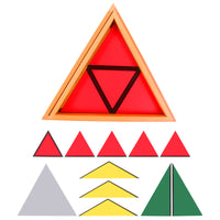 Montessori Geometric Puzzle Boards Educational Toy for Kids, Sensory Training Triangle Composition