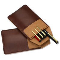 PU Leather Pen Pouch Business Style Multi-Pen Holder for Pens and Stationery