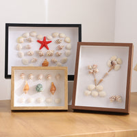 3D Shadow Box Display Frame with Clear Front, Solid Wood Deep Picture Frame for Wall Mounting or Tabletop