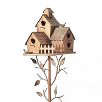 Outdoor Metal Hummingbird Feeder Birdhouse Garden Decor