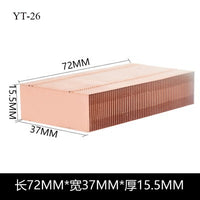 Pure Copper Heatsink Fin Array for Computer Cooling, Adjustable Length