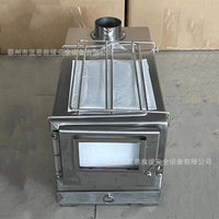 Outdoor Camping Tent Wood Burning Stove Stainless Steel Portable Heater with Drawer Ash Tray