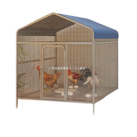 Galvanized Wire Animal Run Tunnel Enclosure for Chickens, Rabbits, and Small Pets