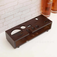 Wooden Cocktail Shaker Stand Bar Tool Holder