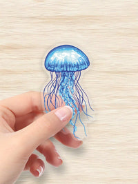 100 Pcs Cute Colorful Jellyfish Transparent Stickers for Scrapbooking, Laptops, Water Bottles, Helmets, and More