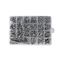 Assorted Machine Screw and Nut Set with Cross Recess Drive, Metric Standard