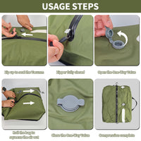 TPU Waterproof Compression Dry Bag with Air Pump for Outdoor Travel and Storage, 16L Green