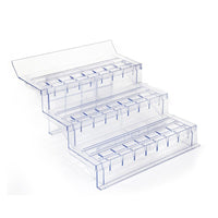Supermarket Refrigerator Display Shelf Clear Plastic Tiered Fruit Vegetable Organizer
