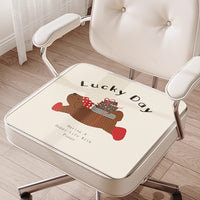 Cartoon Ice Silk Office Chair Cushion, Cool-Touch Non-Slip Seat Pad for Long Sitting, Summer Dining Chair Mat