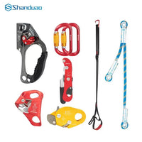 SHANDUAO High-Altitude Work Ascender Descender Safety Rope Self-Locking Climbing Equipment Set