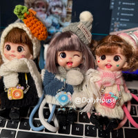 14cm Posable Doll Keychain Phone Bag Charm for Girls - Cute Collectible Figure Gift