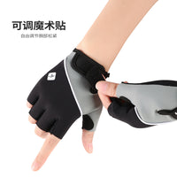 Women's Anti-Slip Air Cushion Shock Absorbing Half Finger Fitness Gloves for Yoga and Workout, Breathable and Wear-Resistant