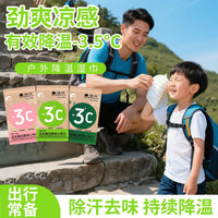 Cooling Towel and Refreshing Wipes for Sports and Outdoor Activities