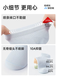 Niduo Bear Baby Cotton Mesh Ankle Socks for Summer, Thin Breathable Toddler Socks
