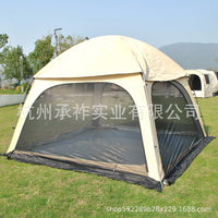 Large Double-Layer 6-Person Camping Tent with Groundsheet for Family Outdoor Shelter