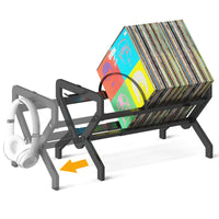 Creative Household Desktop Metal Vinyl Record Storage Rack Large Capacity Iron Art Display Shelf