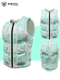 KLEYOU Ultra-Thin Buoyancy Aid Vest for Adults - Lightweight & Portable for Surfing & Jet Skiing