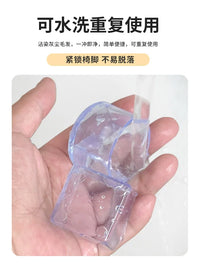 Clear Thickened PVC Furniture Leg Caps for Chairs and Tables, Anti-Slip and Noise-Reducing Floor Protectors