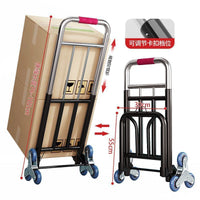 Foldable Stair Climbing Hand Truck with Rubber/PU Wheels for Heavy Lifting