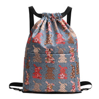 Foldable Drawstring Travel Bag - Lightweight Gym Backpack for Men and Women