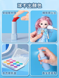 Elsa Princess Kids Makeup Toy Set Non-Toxic Play Cosmetic Kit for Girls
