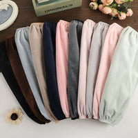 Plus Size Down Padded Arm Sleeves for Winter Office Wear, Extended Length