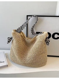 Korean Retro Underarm Bag Daily Commuter Tote Vacation Travel Casual Fashion Handmade Woven Cross-border Bag