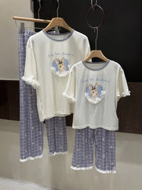 Cola Pear Kids' Modal Cotton Short Sleeve T-shirt & Tencel Long Pants Pajama Set