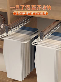 German-Style Goose-Neck Non-Slip Pants Hangers with Rubber Coating for Wardrobe Organization