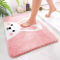 Absorbent Plush Bathroom Mat Non-Slip Door Mat for Home Toilet and Washroom