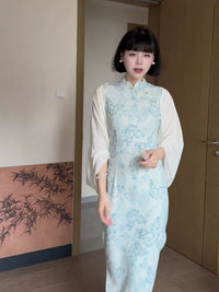Women's Chinese Style Batwing Chiffon Sun Protection Cardigan for Summer Dresses