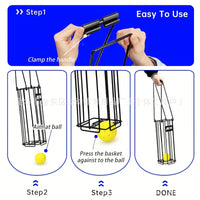 Portable Tennis & Pickleball Ball Collector with Waist Belt