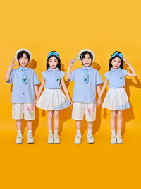 Kids' Performance Cheerleading Uniform Set for School Sports Day and Chorus