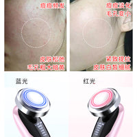 Red and Blue Light Photon Therapy Facial Massager with EMS Microcurrent for Lifting and Tightening