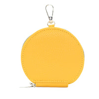 Mini Lychee Pattern Zipper Coin Purse for Women, Portable Round Earphone and Key Holder