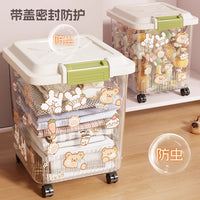 Stackable Transparent Storage Box with Lid for Toys, Snacks, and Blocks