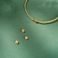 Lucky Coin Braided Bracelet for Kids, Handmade Adjustable Red String Wristband