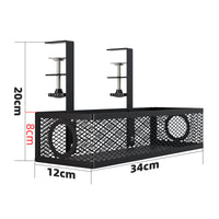 Under Desk Cable Management Tray No-Drill Power Strip Holder for Office and Computer Desks