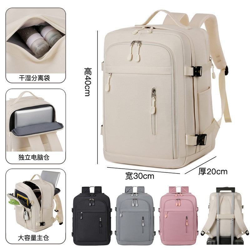 Carry-On Large Capacity Travel Backpack for Men, Waterproof & Wear-Resistant Laptop Bag