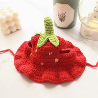 Pet Cat Dog Knitted Hat Costume Headwear Funny Handmade Woolen Cap