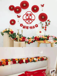 Artificial Flower Vine for Wedding Room Decoration, Bedroom Sofa, and Festive Occasions