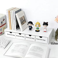 Desktop Badge Display Storage Box with Drawer, Large Capacity Multi-functional Organizer for Collectibles