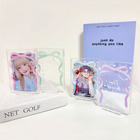 Bowknot Kpop Photocard Holder Display Stand Desktop Photo Frame