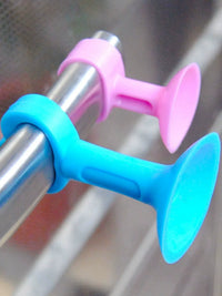 Silicone Plastic Door Stopper Wall Protector Punch-Free Door Handle Bumper for Bathroom Toilet Shower Room