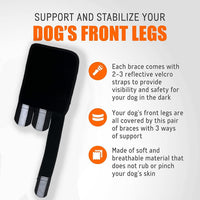 Pet Dog Knee Brace with Reflective Strip for Joint Support and Protection