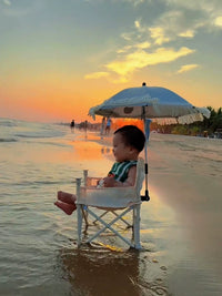 Portable Kids' Folding Beach Chair with Umbrella, Outdoor Camping and Picnic Seat for Babies and Toddlers